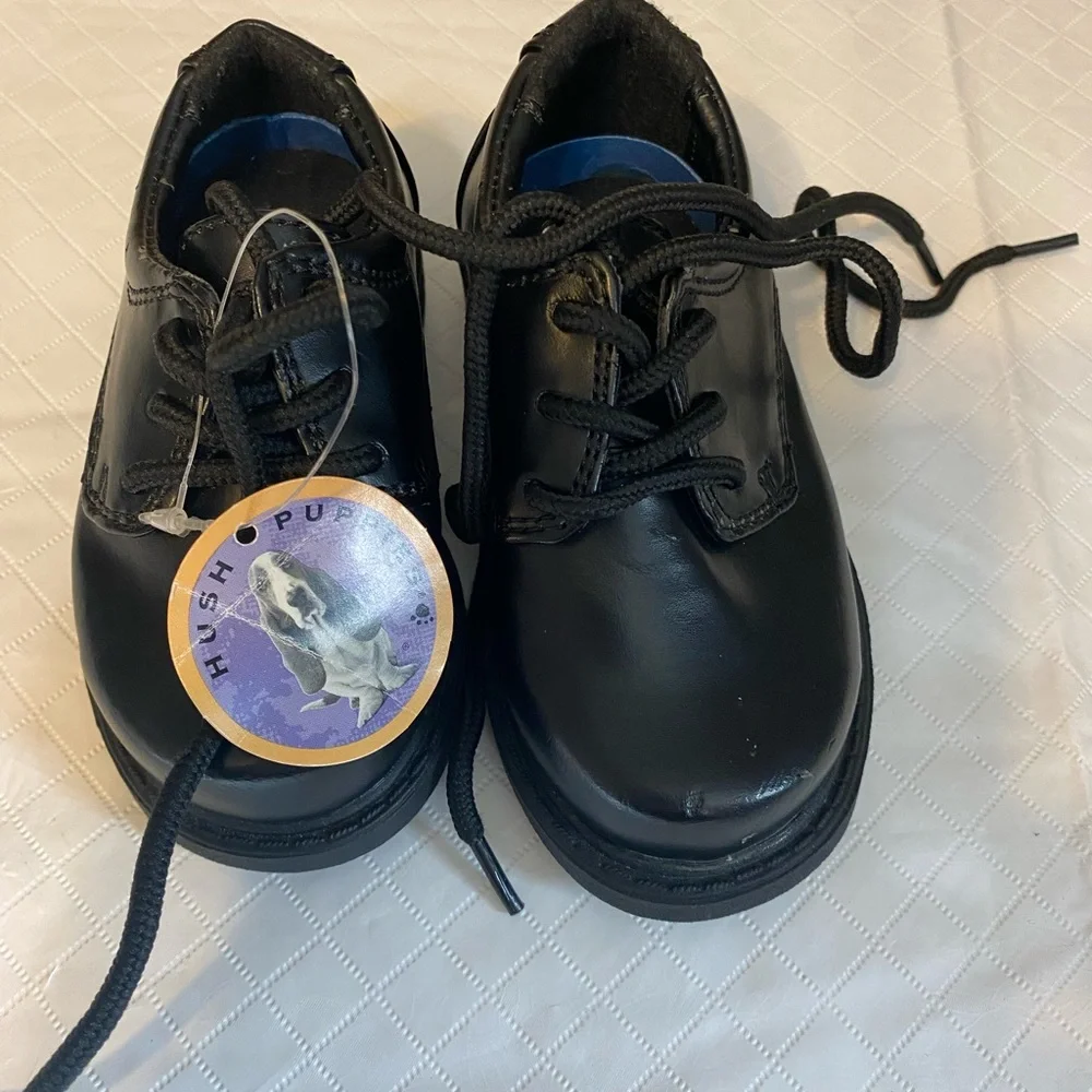 Hush Puppies Classic Black Kids Dress Shoes size infant 5.5